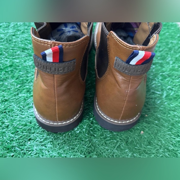 Tommy Hilfiger Men's Brown Leather Boots Size 10 - Picture 4 of 10